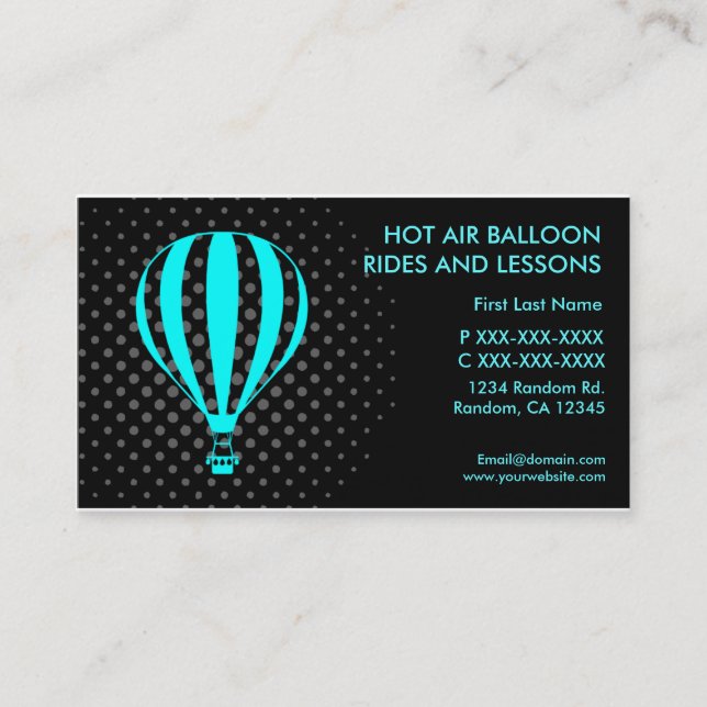 Tarjetas de visita personalizado de clase de globo (Anverso)