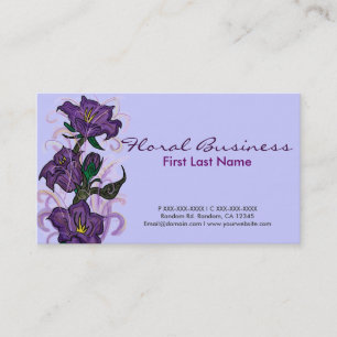 Tarjetas de visita personalizado de dibujo de flor