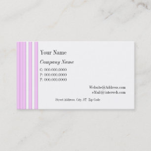 Tarjetas de visita Personalizado de franjas blanca