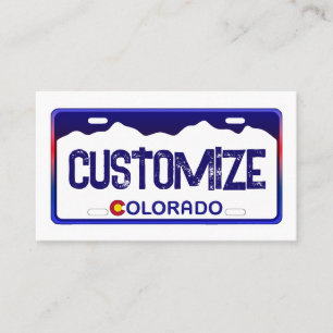 Tarjetas de visita personalizado de matrículas de