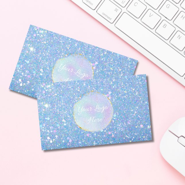 Tarjetas de visita Personalizado de Purpurina azul (Subido por el creador)