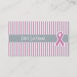 Tarjetas de visita personalizado de rayas rosadas 