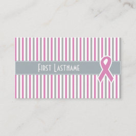 Tarjetas de visita personalizado de rayas rosadas 