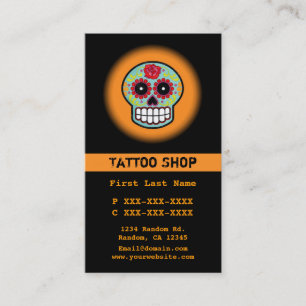 Tarjetas de visita personalizado de tatuaje de crá