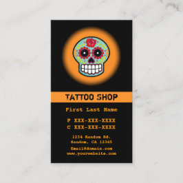 Tarjetas de visita personalizado de tatuaje de crá