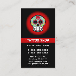 Tarjetas de visita personalizado de tatuaje de crá