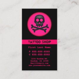 Tarjetas de visita personalizado de tatuajes de cr