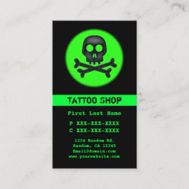 Tarjetas de visita personalizado de tatuajes de cr