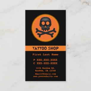 Tarjetas de visita personalizado de tatuajes de cr