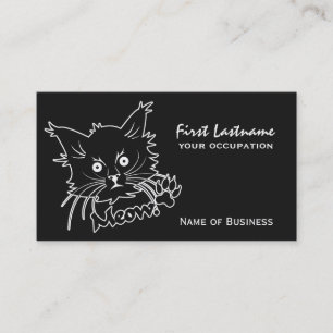 Tarjetas de visita personalizado Gato Negro