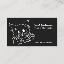 Tarjetas de visita personalizado Gato Negro