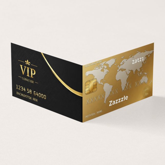 Tarjetas de visita Personalizado Gold Premium (Exterior)