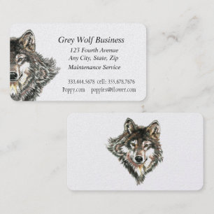 Tarjetas de visita Personalizado Gray Wolf