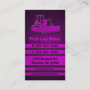 Tarjetas de visita personalizado grunge rosa bulld