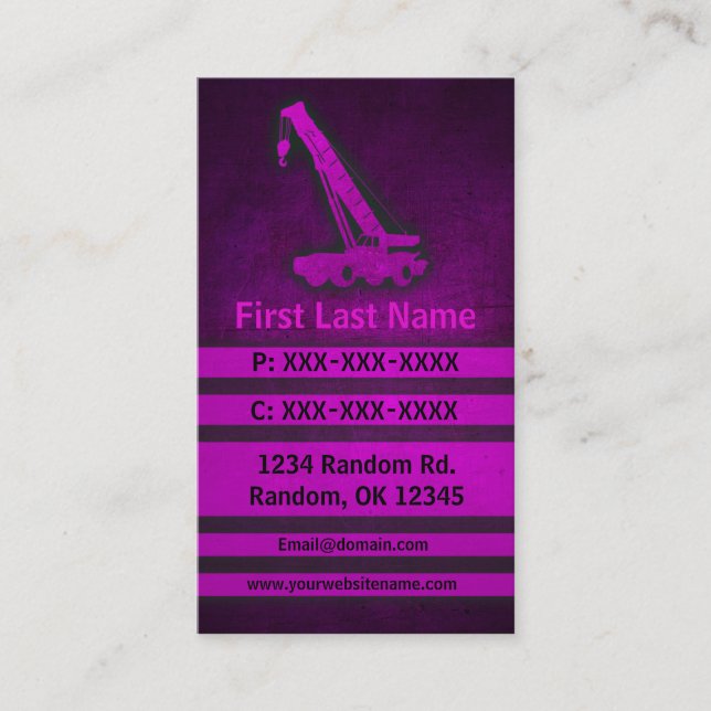 Tarjetas de visita personalizado grunge rosa grung (Anverso)