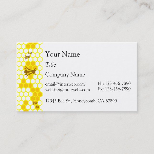 Tarjetas de visita Personalizado Honeycomb (Anverso)