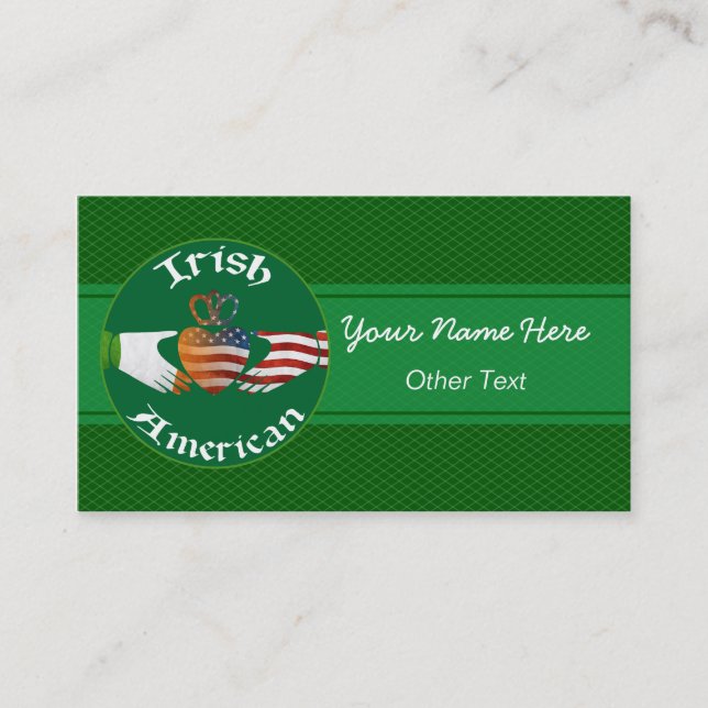 Tarjetas de visita Personalizado irlandés Claddagh (Anverso)