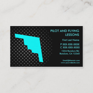 Tarjetas de visita personalizado piloto de leccion