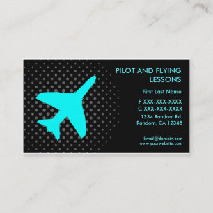 Tarjetas de visita personalizado piloto de leccion