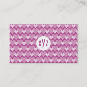 Tarjetas de visita personalizado Pink Hearts