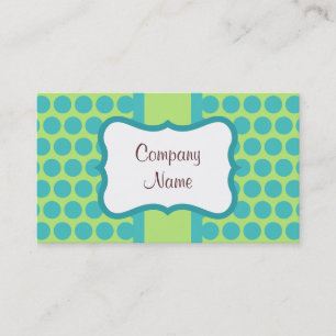 Tarjetas de visita Personalizado Retro Lime Turquo