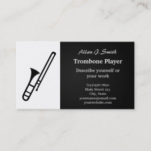 Tarjetas de visita personalizado Trombone