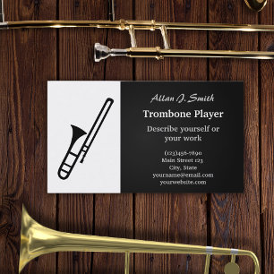 Tarjetas de visita personalizado Trombone