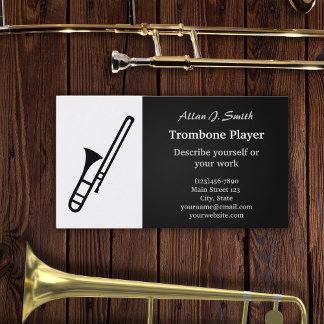 Tarjetas de visita personalizado Trombone