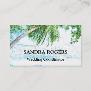 Tarjetas de visita Personalizado Tropical Beach