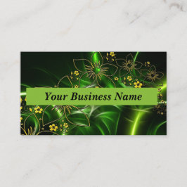 Tarjetas de visita personalizar Tarjeta negra verd