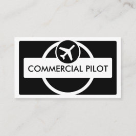 Tarjetas de visita piloto comercial simples y en b