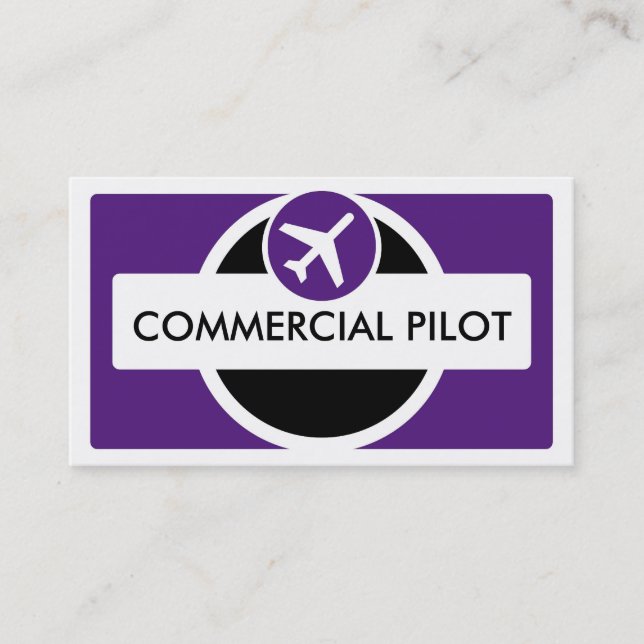 Tarjetas de visita piloto de personalizado blanco  (Anverso)