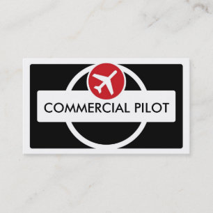 Tarjetas de visita piloto de personalizado rojo bl