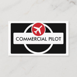 Tarjetas de visita piloto de personalizado rojo bl