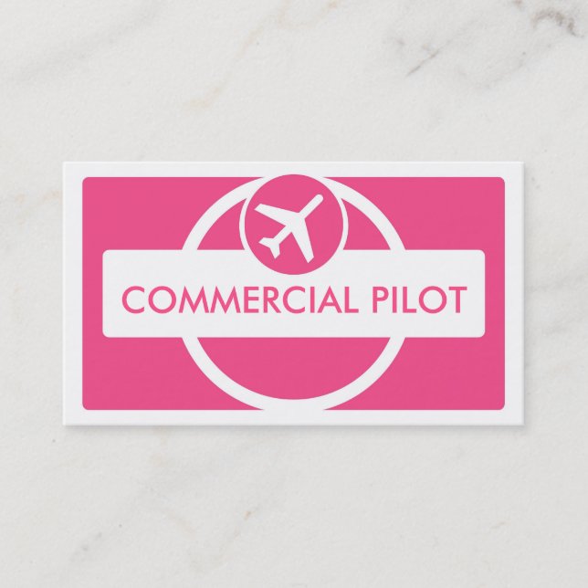 Tarjetas de visita piloto de personalizado simple  (Anverso)