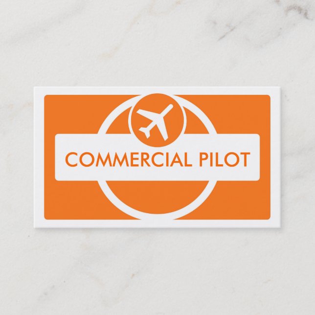tarjetas de visita piloto de personalizado simple  (Anverso)
