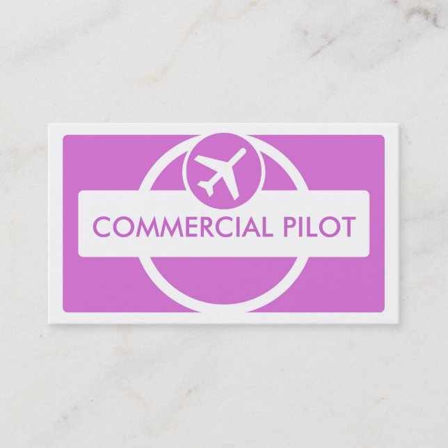 Tarjetas de visita piloto de personalizado simple  (Anverso)