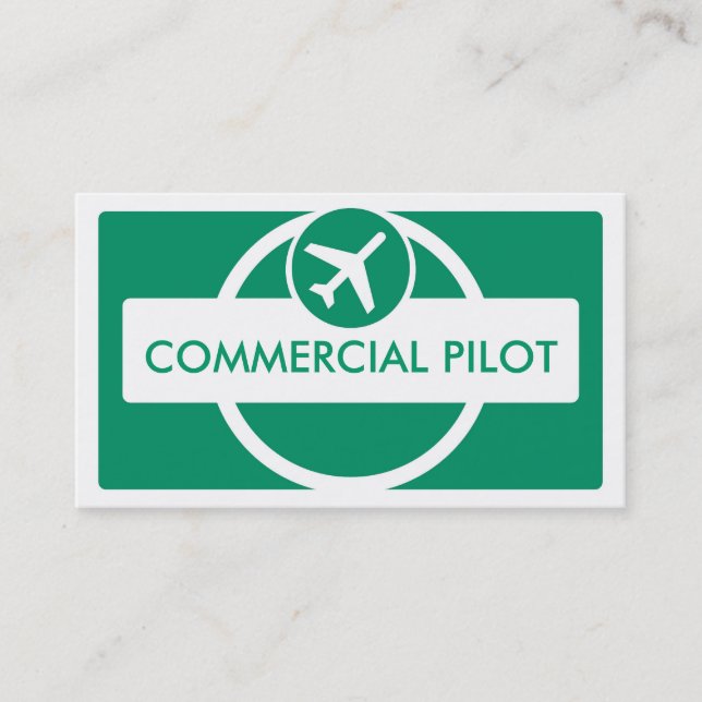 Tarjetas de visita piloto de personalizados simple (Anverso)