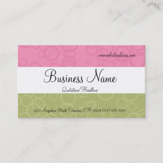 Tarjetas de visita Pink & Green Circles