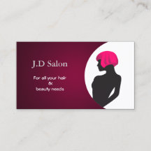 Tarjetas de visita Pink Hair Salon