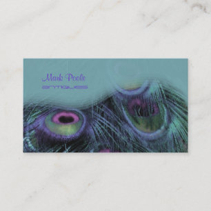 Tarjetas de visita PixDezines Peacock Feather