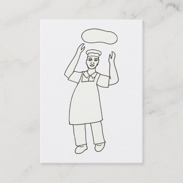 Tarjetas de visita Pizza Chef Coloring Business (Anverso)