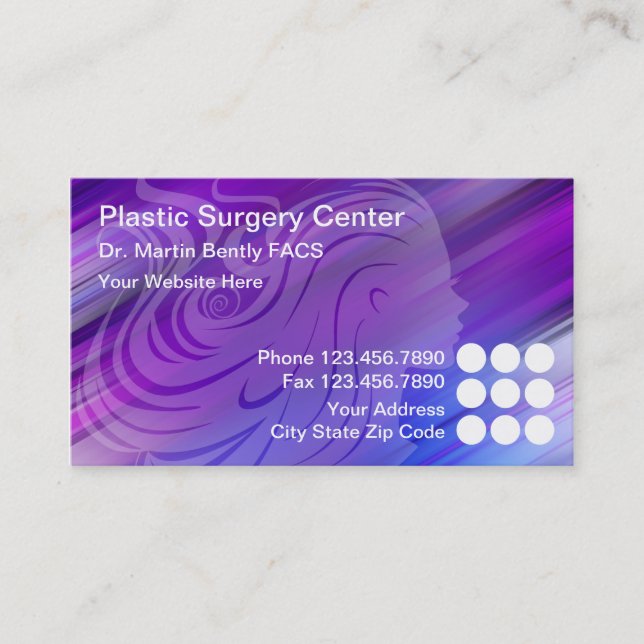 Tarjetas de visita Plastic Surgeon (Anverso)