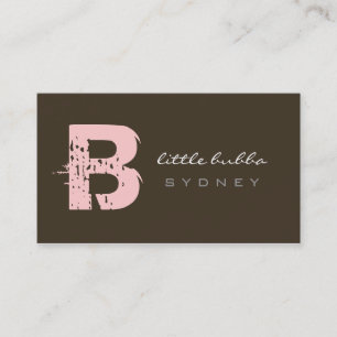 tarjetas de visita > poco bubba [rosa: chocolate]