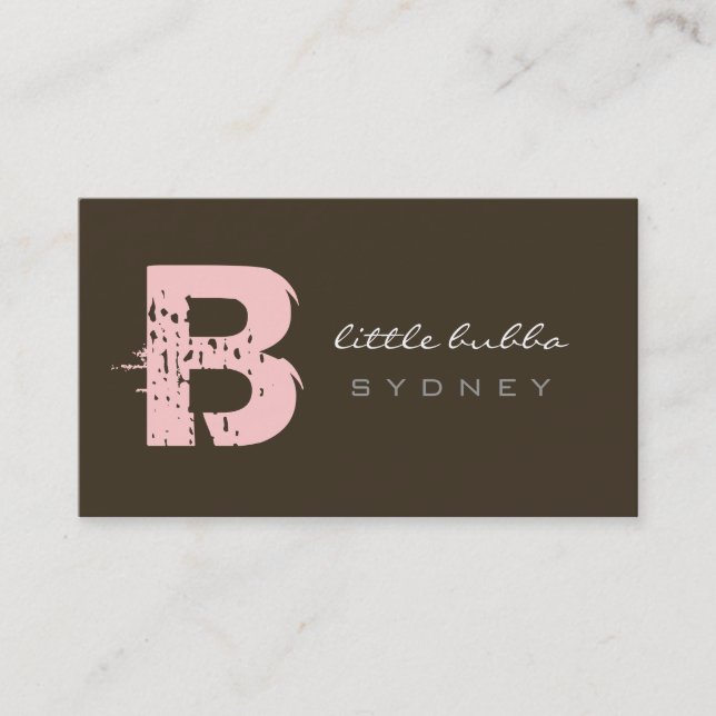 tarjetas de visita > poco bubba [rosa: chocolate] (Anverso)
