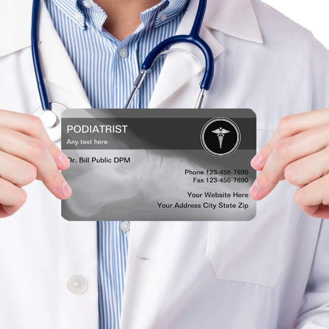 Tarjetas de visita podiatrista (Subido por el creador)