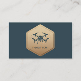 Tarjetas de visita por drones Elegante Marina Azul