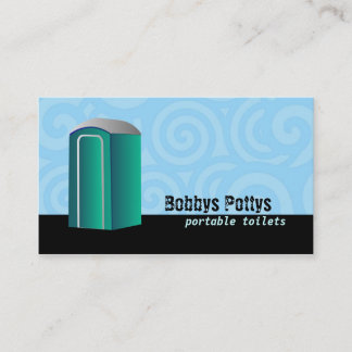 Tarjetas de visita portátiles de los retretes