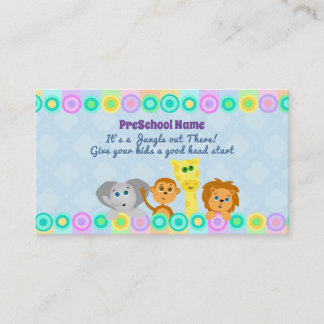 Tarjetas de visita preescolar