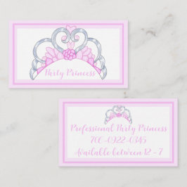 Tarjetas de visita Princesa Fiesta rosa